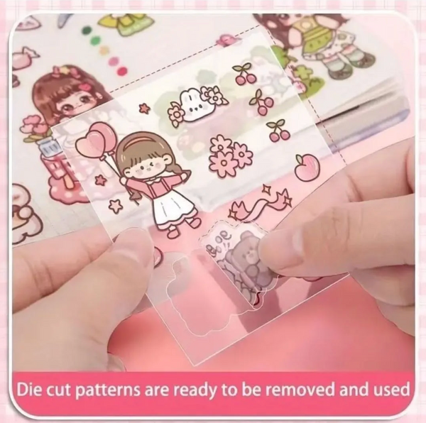 Kawaii Girl Decorative Sticker Pack – Cute Journal & Scrapbook Stickers