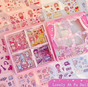 Kawaii Girl Decorative Sticker Pack – Cute Journal & Scrapbook Stickers