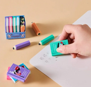 Mini Book & Pencil Eraser Set – Cute Creative Stationery Erasers