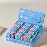 Mini Book & Pencil Eraser Set – Cute Creative Stationery Erasers