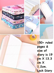 Butterfly Lock Diary Notebook | Floral Printed Journal with Magnetic Closure