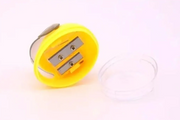 Helmet Shape Dual Hole Pencil Sharpener with Shavings Container