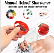 Helmet Shape Dual Hole Pencil Sharpener with Shavings Container