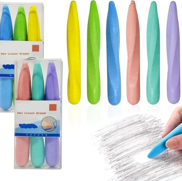 Color Crayon Shaped Erasers