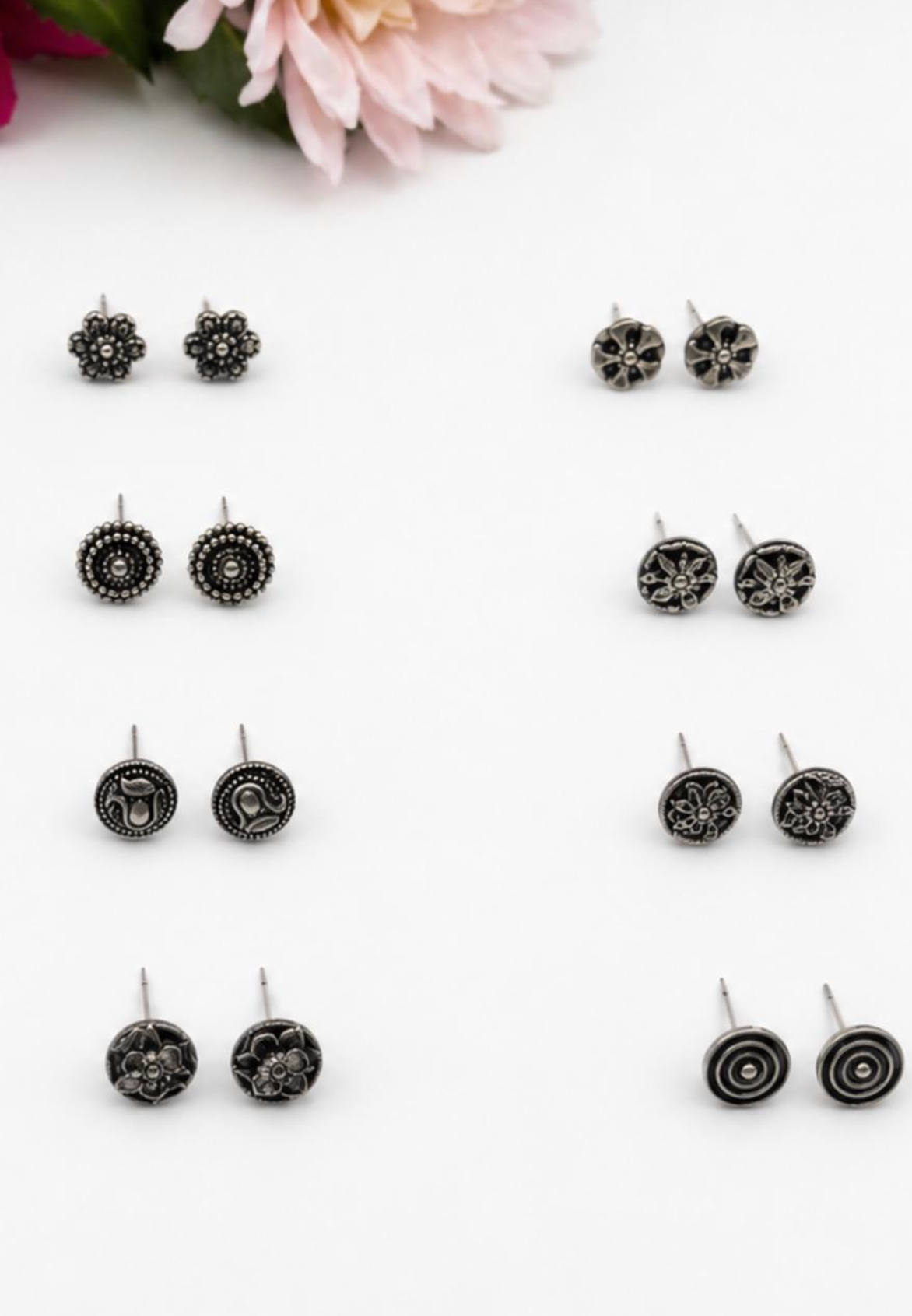 Vintage Oxidised Stud Earrings (Design of Your Choice)