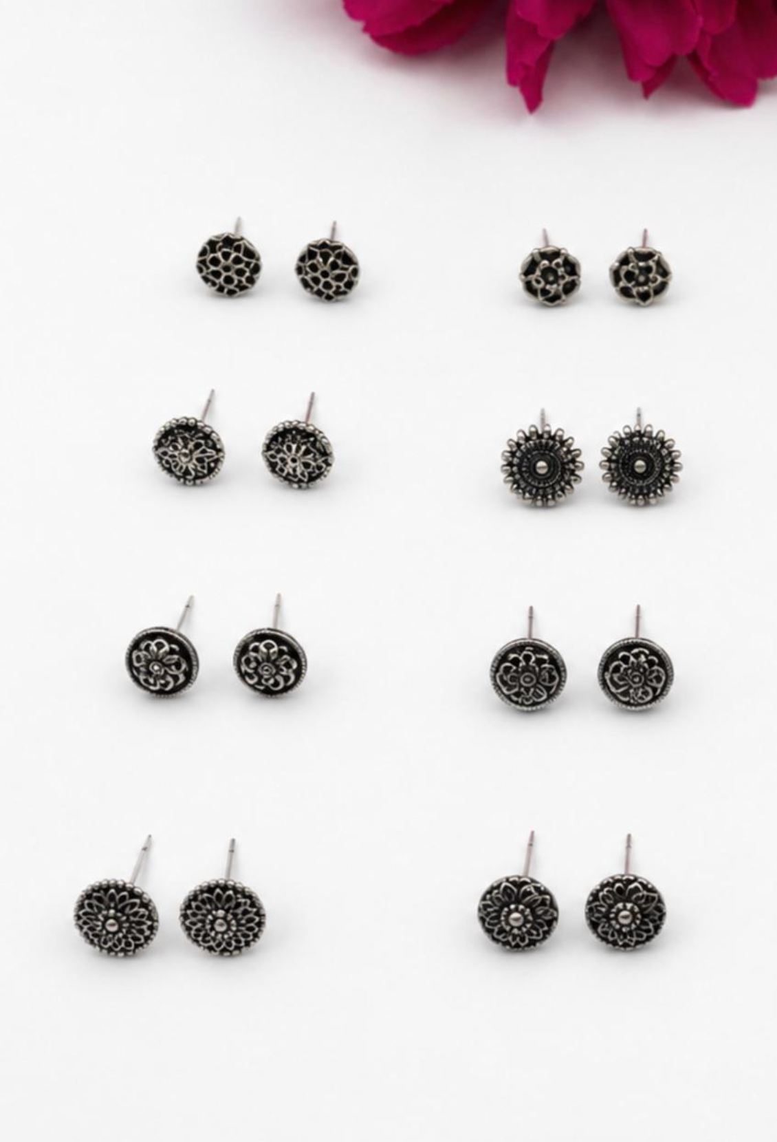 Traditional Oxidised Stud Earrings (Design of Your Choice)