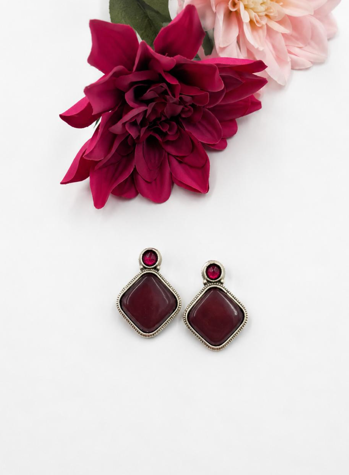 Ruby Radiance Statement Earrings