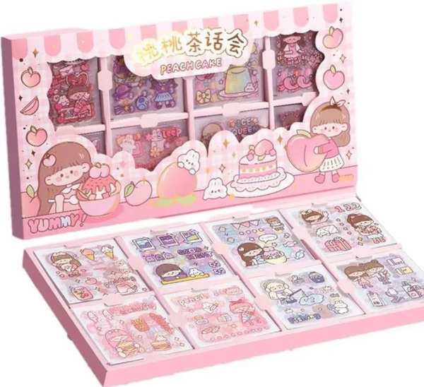 200 Sheets Cute Kawaii Sticker Pack | PET Transparent Decorative Stickers for Journaling, Scrapbooking & DIY Crafts