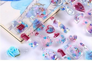 Kawaii Glitter Magic Puffy Stickers | 3D Shaker Glitter Stickers for Journaling, Crafts & DIY Decoration