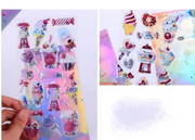 Kawaii Glitter Magic Puffy Stickers | 3D Shaker Glitter Stickers for Journaling, Crafts & DIY Decoration