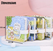 Cute Bear Mini Diary for Kids | Pocket Notebook with Lock Strap | Cartoon Journal & Memo Book