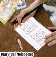 Cute Bear Mini Diary for Kids | Pocket Notebook with Lock Strap | Cartoon Journal & Memo Book