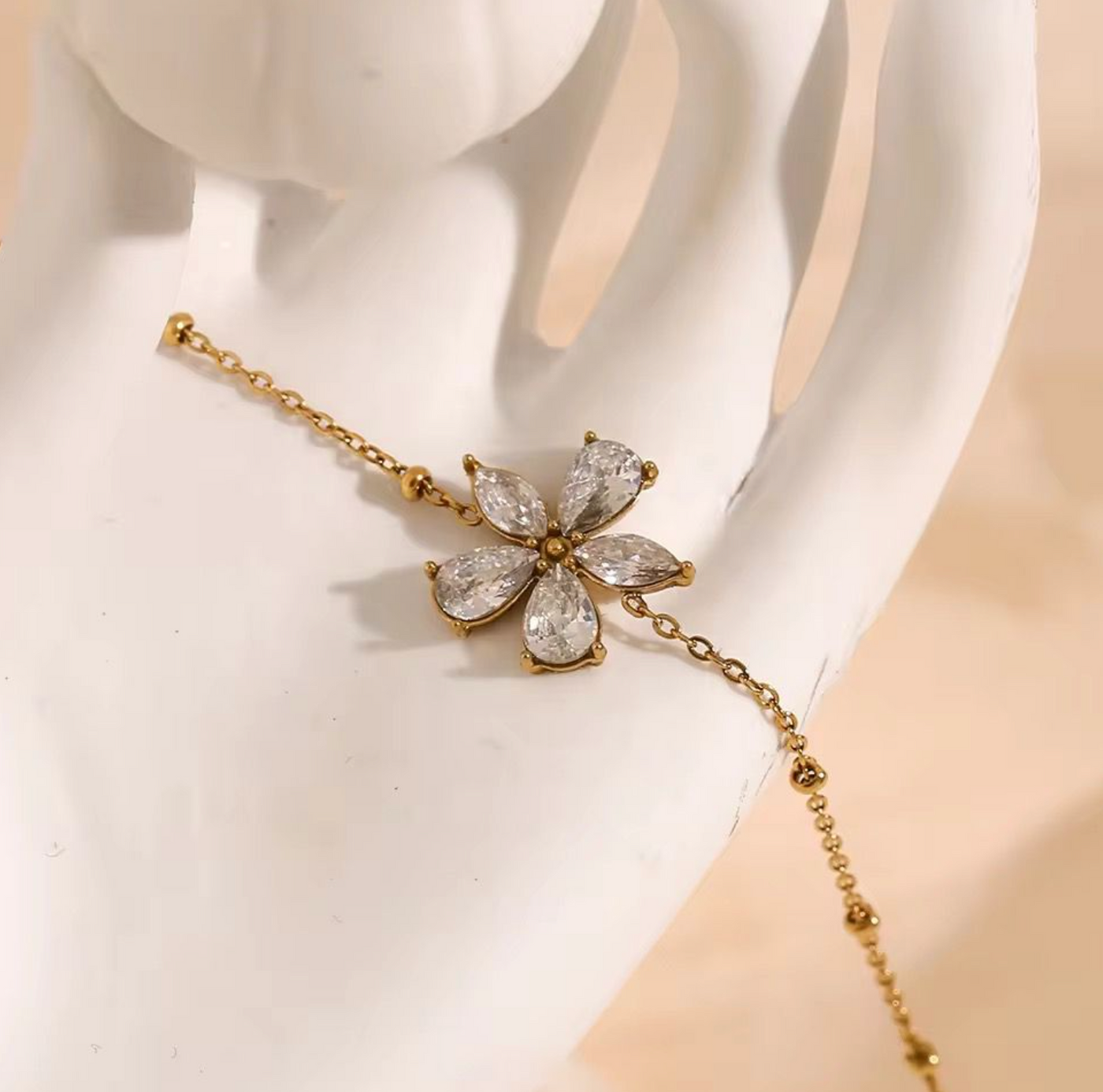 Crystal Bloom Adjustable Bracelet