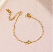 Birthstone Charm Adjustable Bracelet