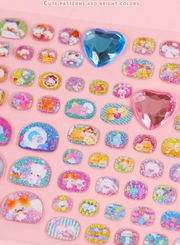 Kawaii Glitter Nail Sticker Set – 3D Self-Adhesive Nail Art Decals