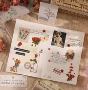 Botanical Garden PET Sticker Set – Transparent Floral Journal Stickers (6 Sheets)