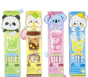 Cute Fruit-Themed HB Wood Pencils Set – Pack of 24 Cartoon Pencils with Storage Case