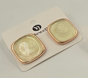 Marbled Resin Statement Stud Earrings