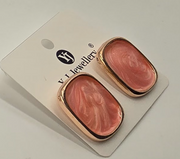 Marbled Resin Statement Stud Earrings