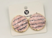Textured Marbled Round Stud Earrings