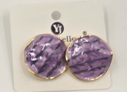 Textured Marbled Round Stud Earrings