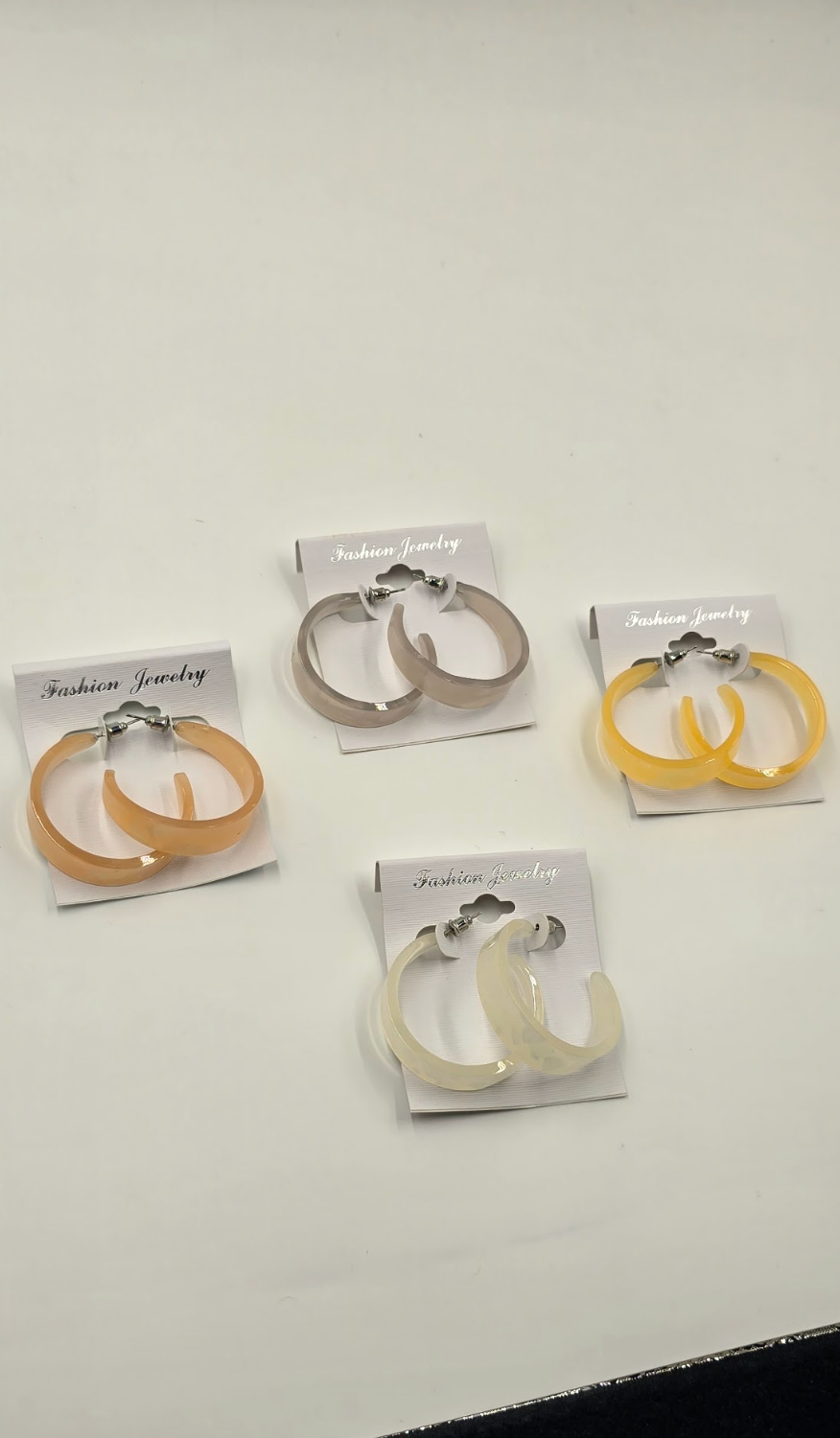 Translucent Resin Hoop Earrings for Women