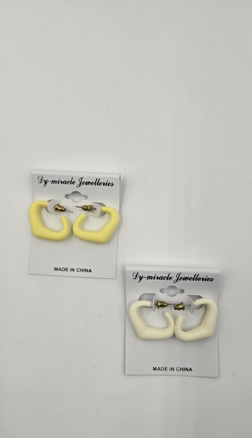Geometric Matte Resin Hoop Earrings for Women