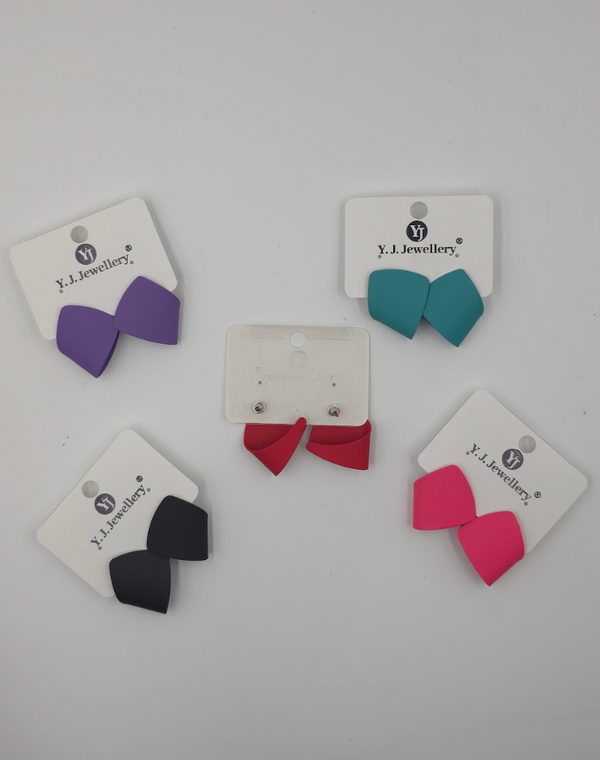 Modern Folded Petal Statement Studs