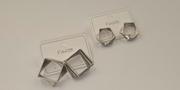 Geometric Open Frame Statement Stud Earrings