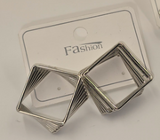 Geometric Open Frame Statement Stud Earrings