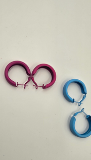 Matte Color Pop Hoop Earrings