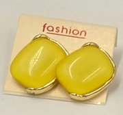 Pastel Glossy Stone Stud Earrings