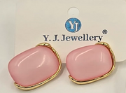 Pastel Glossy Stone Stud Earrings