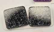 Glitter Resin Square Statement Stud Earrings