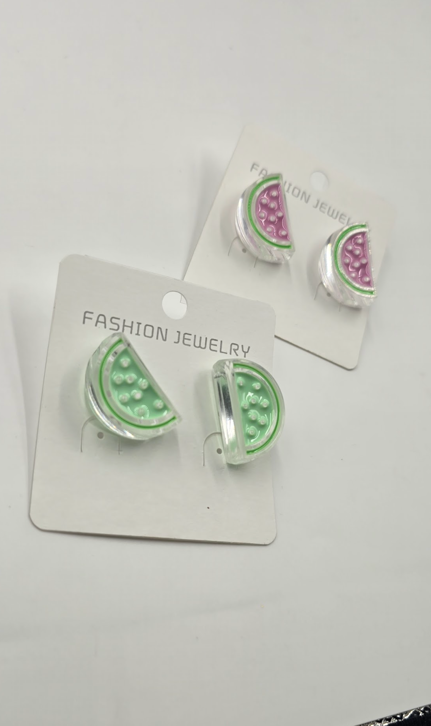 Watermelon Slice Acrylic Stud Earrings