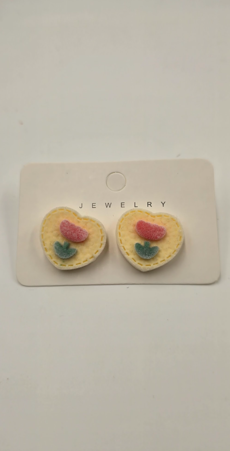 Cute Heart Floral Stud Earrings