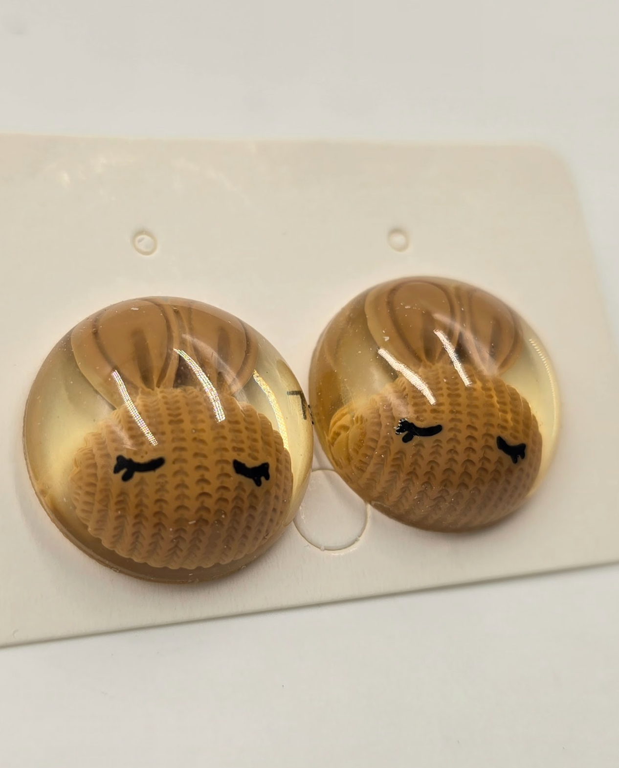 Cute Bunny Resin Stud Earrings