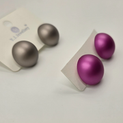 Matte Dome Statement Stud Earrings