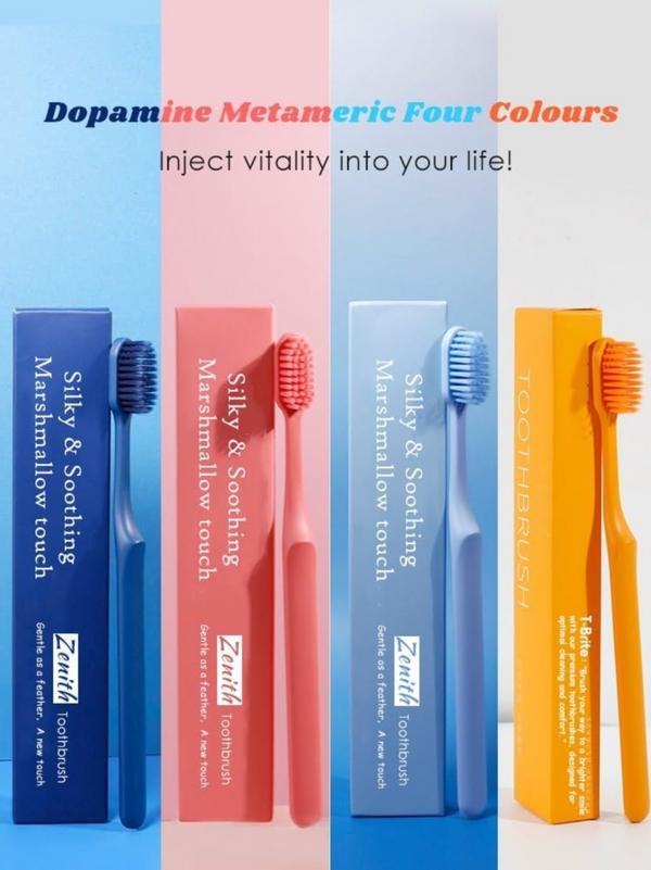 Premium Ultra Soft Toothbrush – Dense Bristles | Ergonomic Non-Slip Handle | Gentle Gum Care | Travel-Friendly Design