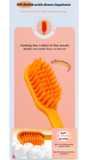 Premium Ultra Soft Toothbrush – Dense Bristles | Ergonomic Non-Slip Handle | Gentle Gum Care | Travel-Friendly Design