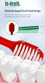Premium Wide Head Ultra Soft Toothbrush – Diamond Brush Head | 46 Dense Bristle Holes | Gentle Gum Care | Pack of 5