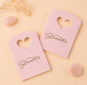 Heart Handle Mini Gift Pouches | Reusable Thank You Favor Bags for Jewelry & Small Gifts
