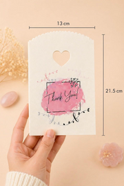 Heart Handle Mini Gift Pouches | Reusable Thank You Favor Bags for Jewelry & Small Gifts