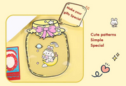 Cute Cartoon Mason Jar Ziplock Storage Bags (Pack of 5) – Reusable PE Gift & Treat Pouches