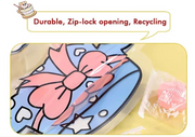 Cute Cartoon Mason Jar Ziplock Storage Bags (Pack of 5) – Reusable PE Gift & Treat Pouches