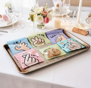 Kawaii Hand Gesture Zip Lock Pouches Set – Reusable Food Storage & Candy Gift Bags | Cute Cartoon Resealable Snack Bags | 5 Designs Assorted