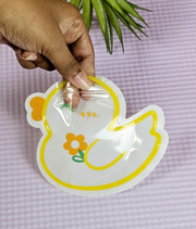 Cute Duck Shaped Zip Lock Pouch (Pack of 5) – Reusable Food Storage & Candy Gift Bags | Kawaii Cartoon Resealable Treat Pouches for Snacks, Chocolates & Party Favors