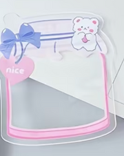 Cute Teddy Jar Shaped Zip Lock Pouch (Pack of 5) – Reusable Kawaii Candy & Gift Packaging Bags | Transparent Food Storage Pouches for Chocolates, Cookies & Party Favors