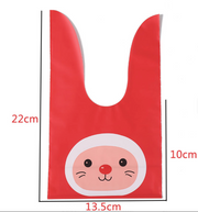 Cute Bunny Ear Candy Gift Bags – Plastic Treat Bags for Return Gifts, Chocolates, Cookies & Party Favors
