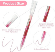 12-Color 0.5mm Fine Tip Gel Pen Set | Smooth Writing Needle Point Roller Pens for Journaling, Note-Taking & DIY Crafts